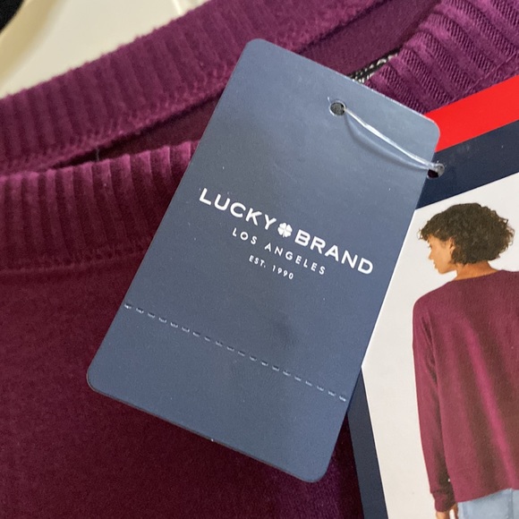 Women’s Lucky Brand Sweater Purple Medium NWT - Picture 4 of 6